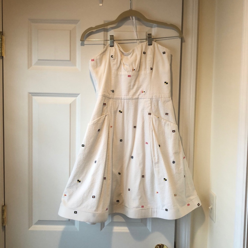 Lilly Pulitzer White Nautical Flag Dress - size 6